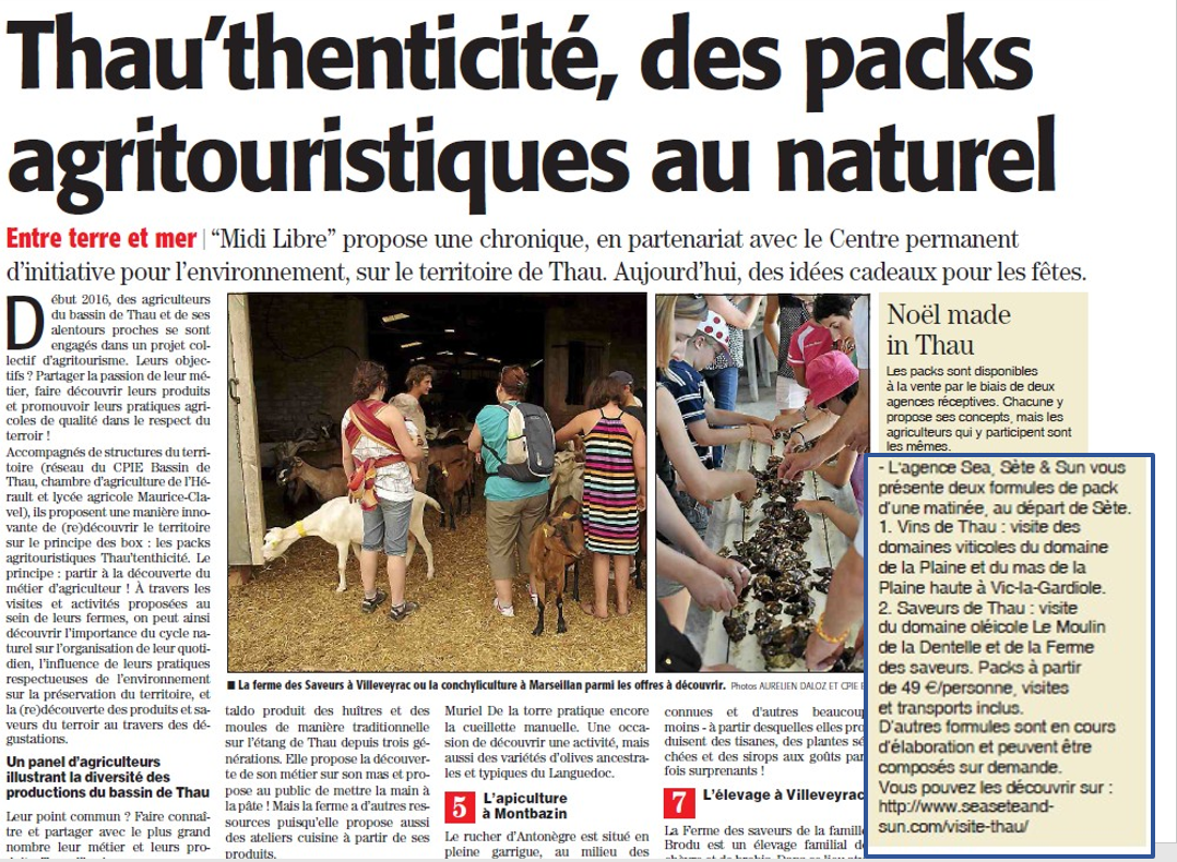 Sea, Sète & Sun dans le Midi Libre du 18 décembre