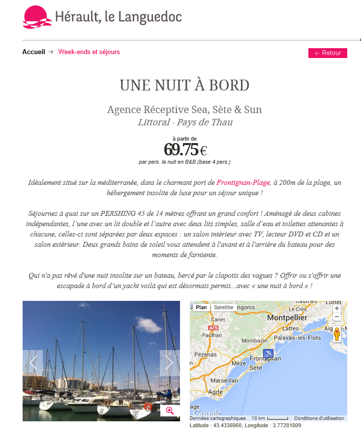 Sea, Sète & Sun dans Herault Tourisme