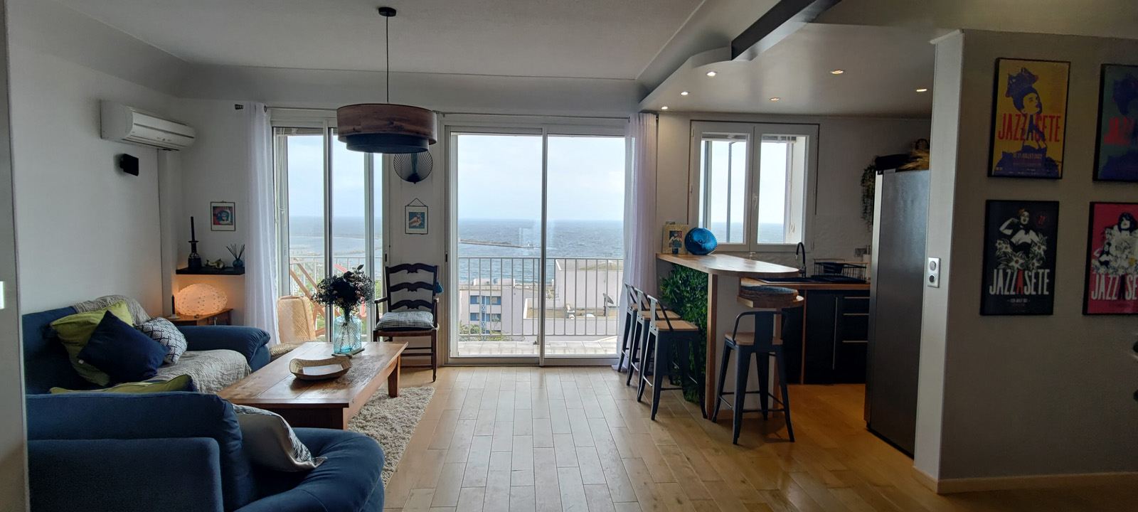 T3 Quartier Haut vue mer clim garage