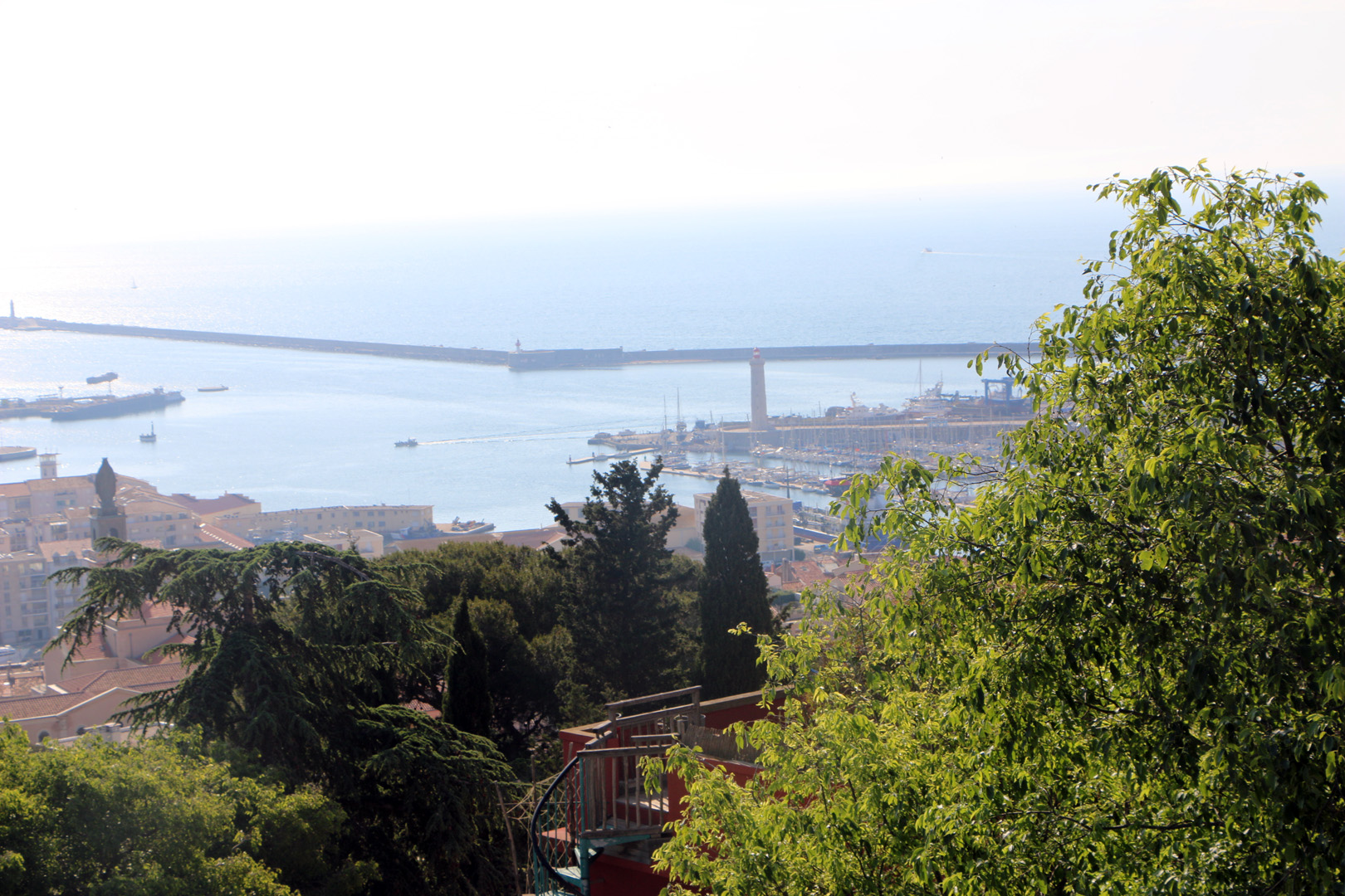 Villa piscine Saint Clair Sémaphore vue ville et mer
