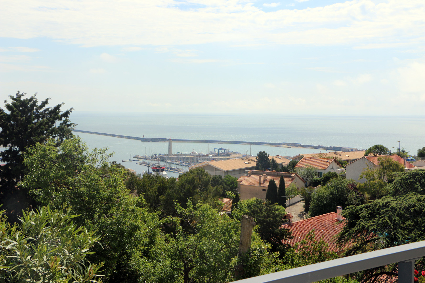 Villa piscine Saint Clair Sémaphore vue ville et mer