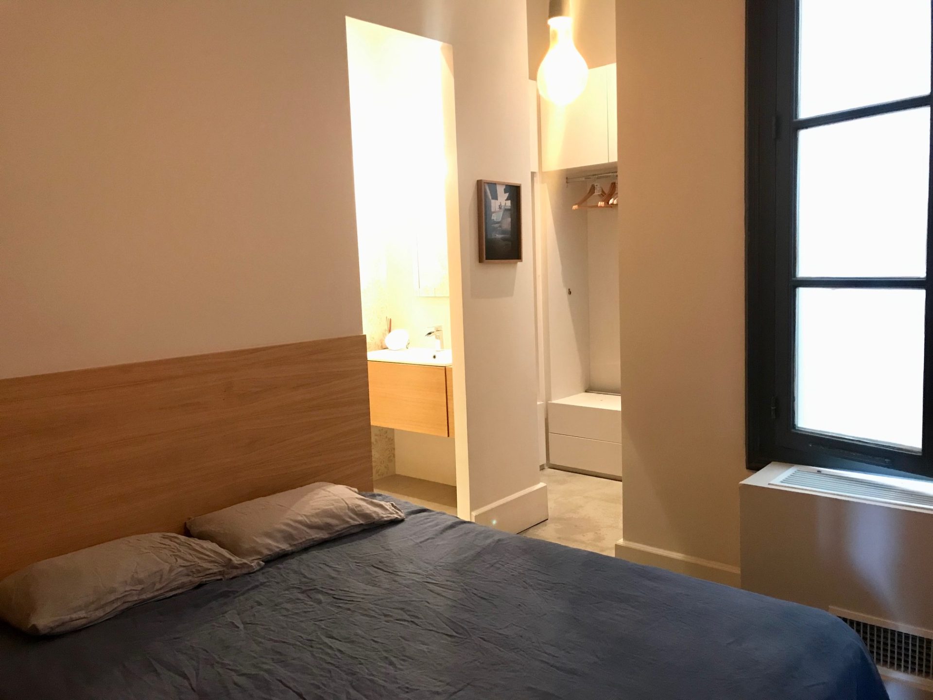 Élégant T2 climatisé vue canal