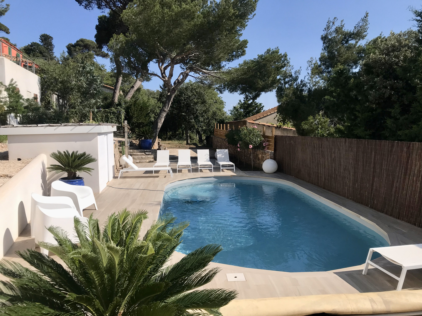 Villa piscine Saint Clair Sémaphore vue ville et mer