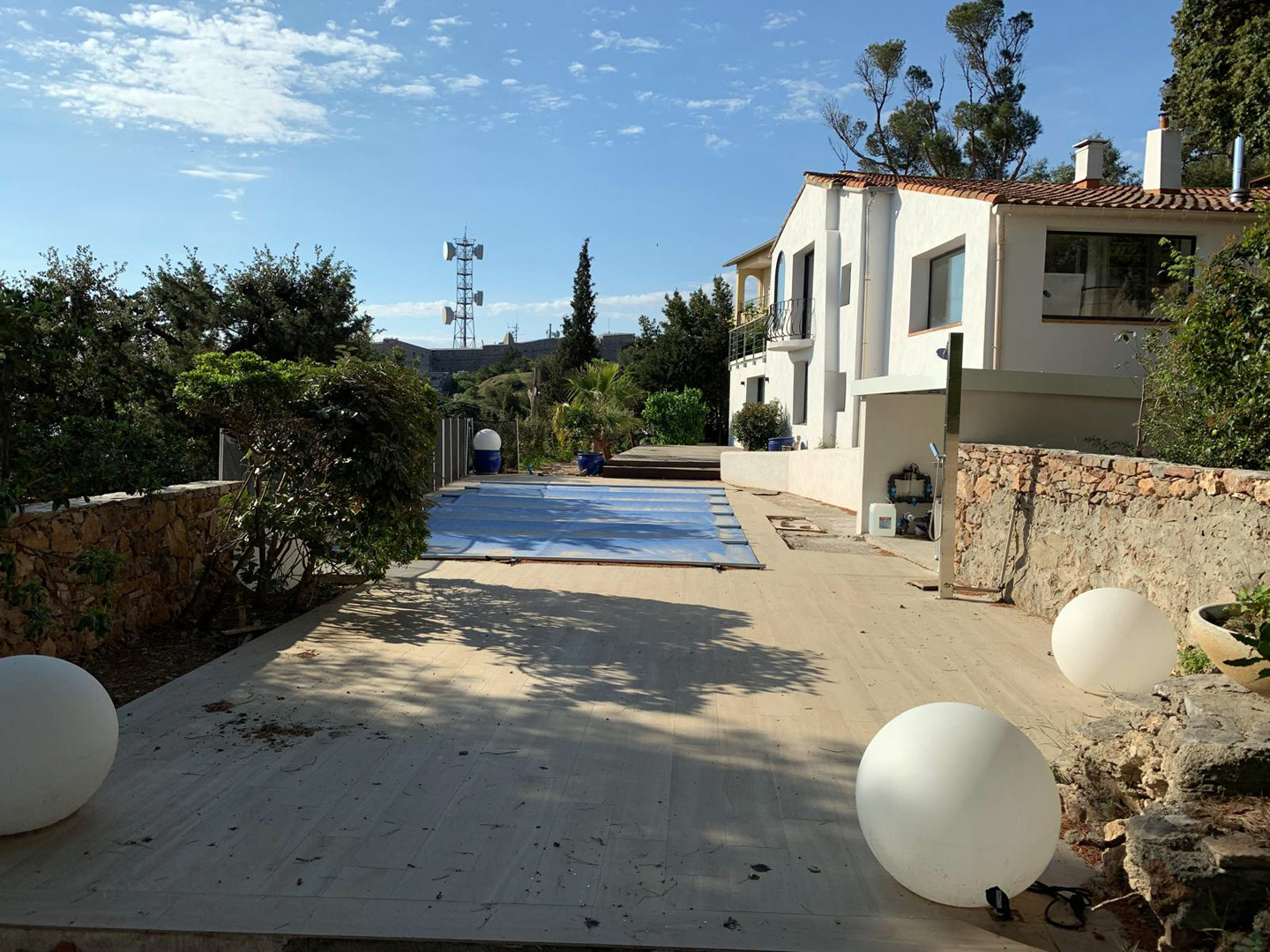 Villa piscine Saint Clair Sémaphore vue ville et mer