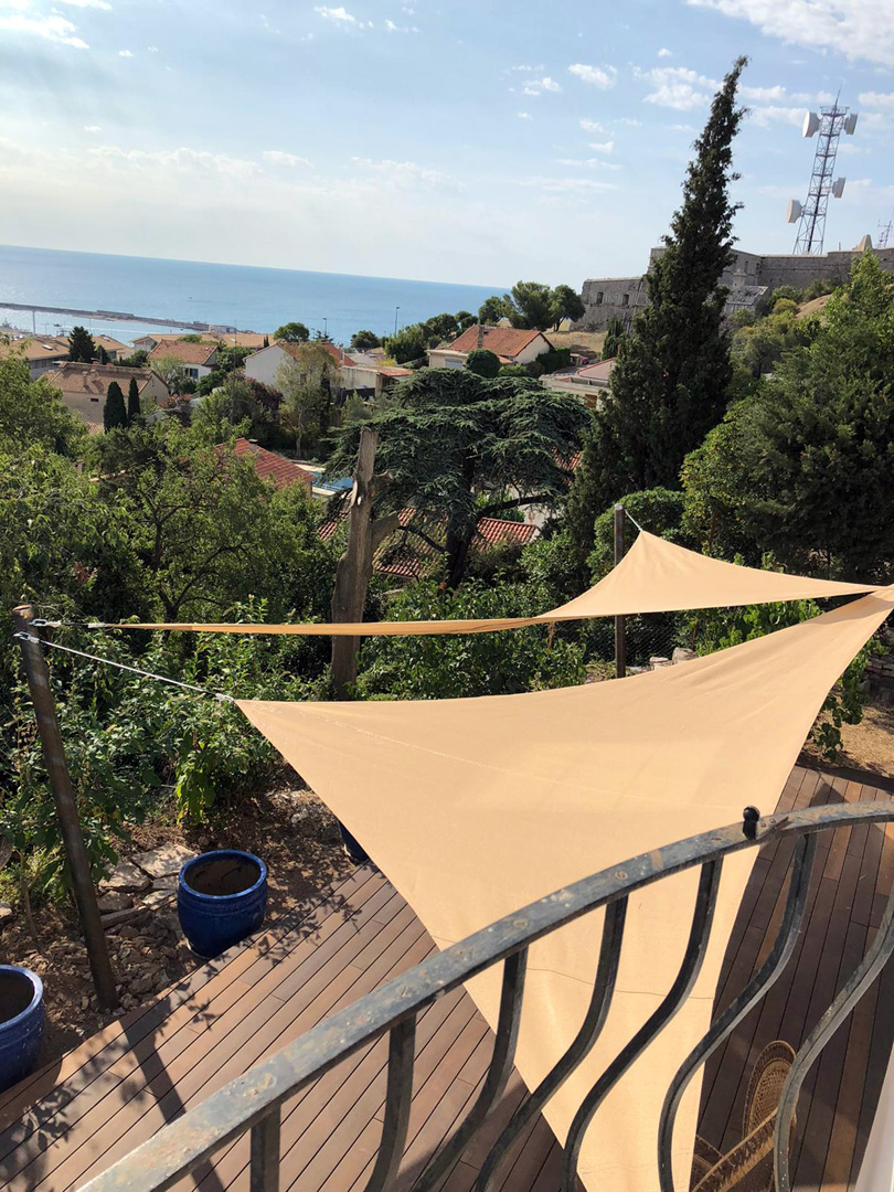 Villa piscine Saint Clair Sémaphore vue ville et mer